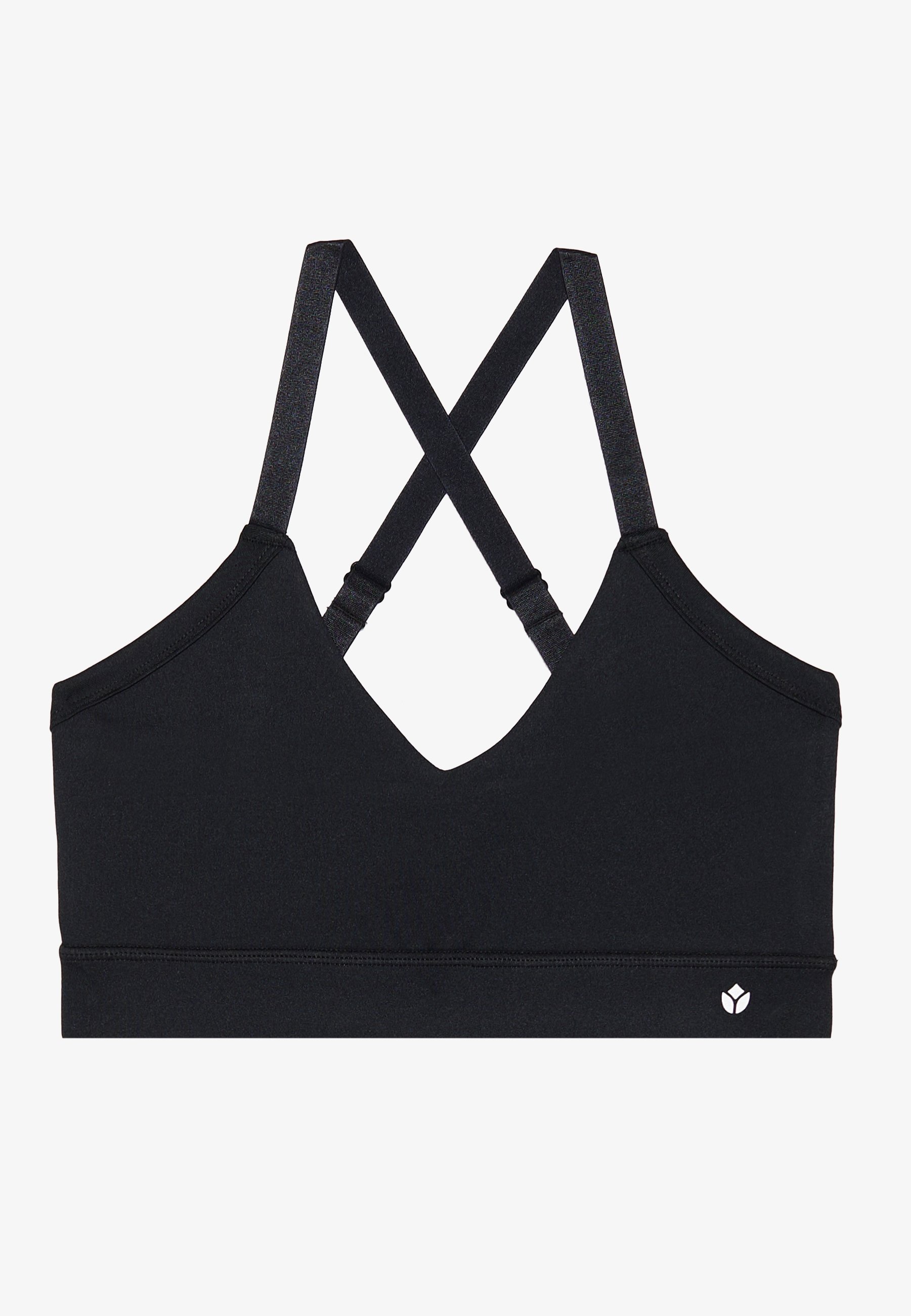 Reggiseno sportivo Even&Odd active ESSENTIAL confezione da 2 con supporto medio e spalline incrociate regolabili - Reggiseno sportivo con supporto medio - bianco/nero