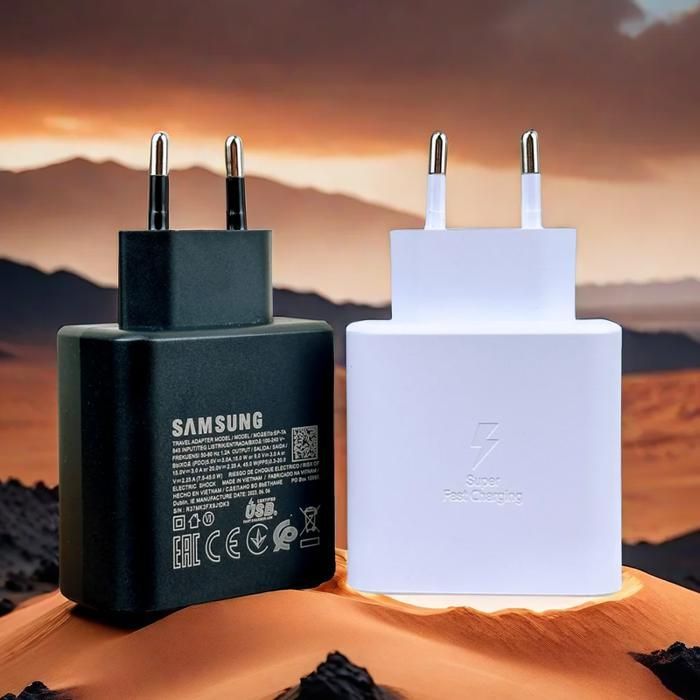 Chargeur Samsung Original 45W Super Rapide, Adaptateur Secteur USB-C Certifié UE pour Galaxy Z Flip 5/4/3, S24 S23 S22 S21