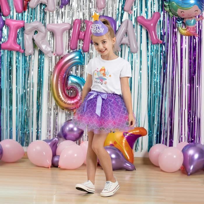 Meisjes tutu rokje met pailletten en geplooide strik, feestkleding RS018