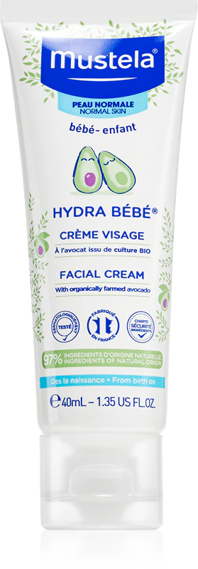 Mustela Bébé Hydra Bébé hydraterende gezichtscrème voor baby's vanaf de geboorte