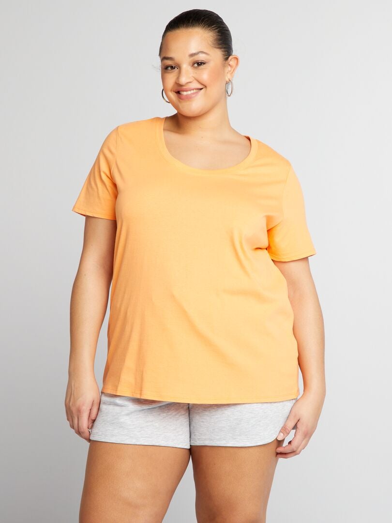 Bedrukt T-shirt - ORANJE