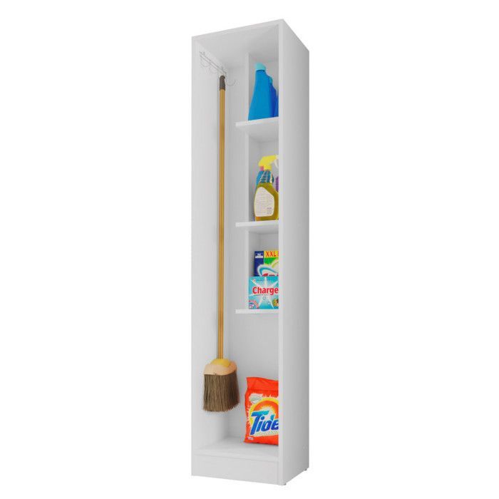 Meubles de rangement - KITS PARANA - Armoire de Buanderie et Cellier Blanche 35 cm 5 Niches - SALLE DE BAIN
