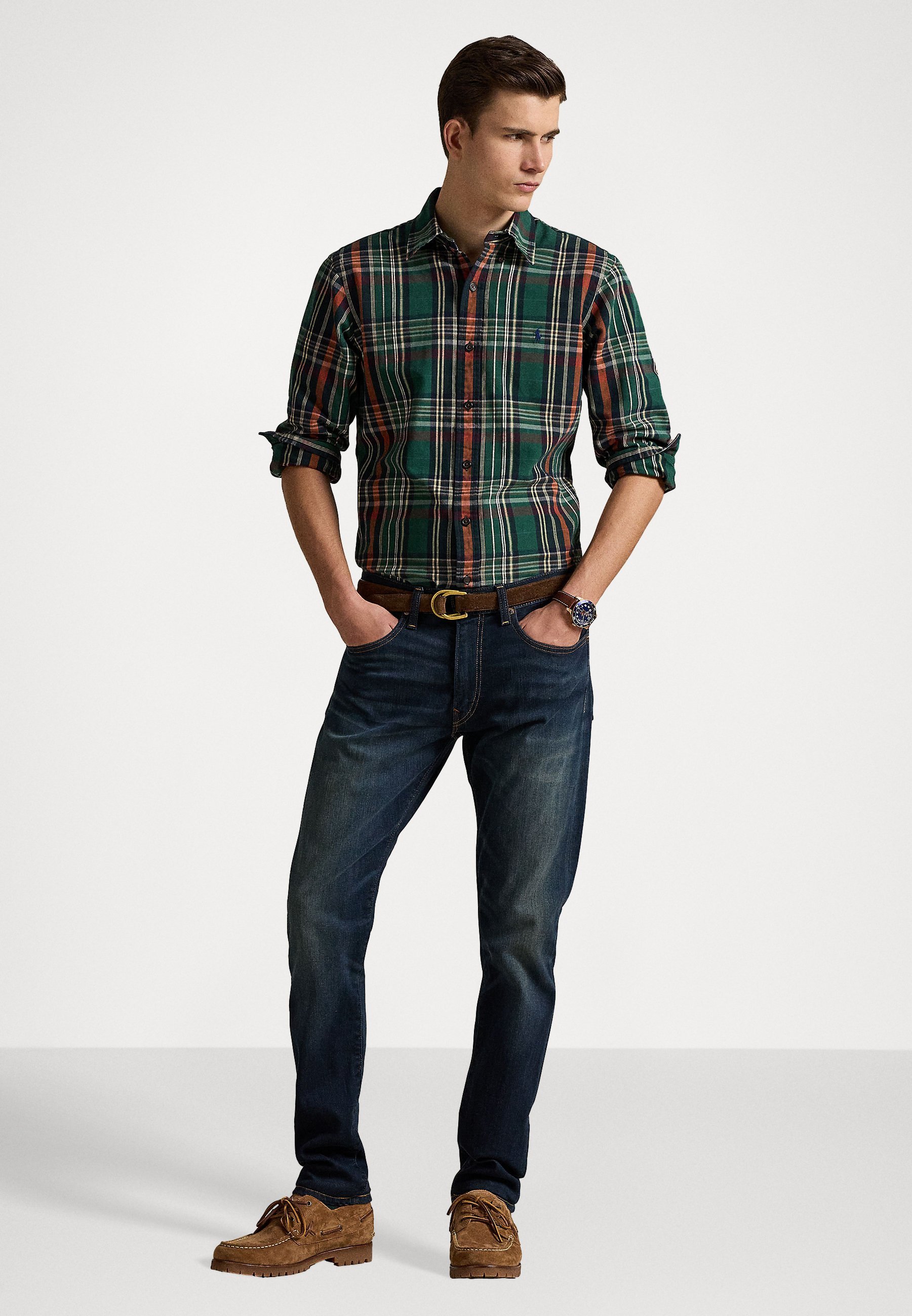 Camicia Oxford a quadri Polo Ralph Lauren CUSTOM FIT - Camicia - multi color vino pino