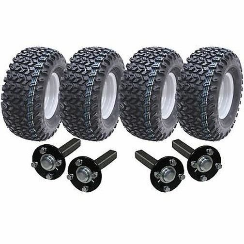 Kit de remolque de doble eje - 1800 kg - Neumáticos 22x11.00-10 - Llantas plateadas - Uso todoterreno