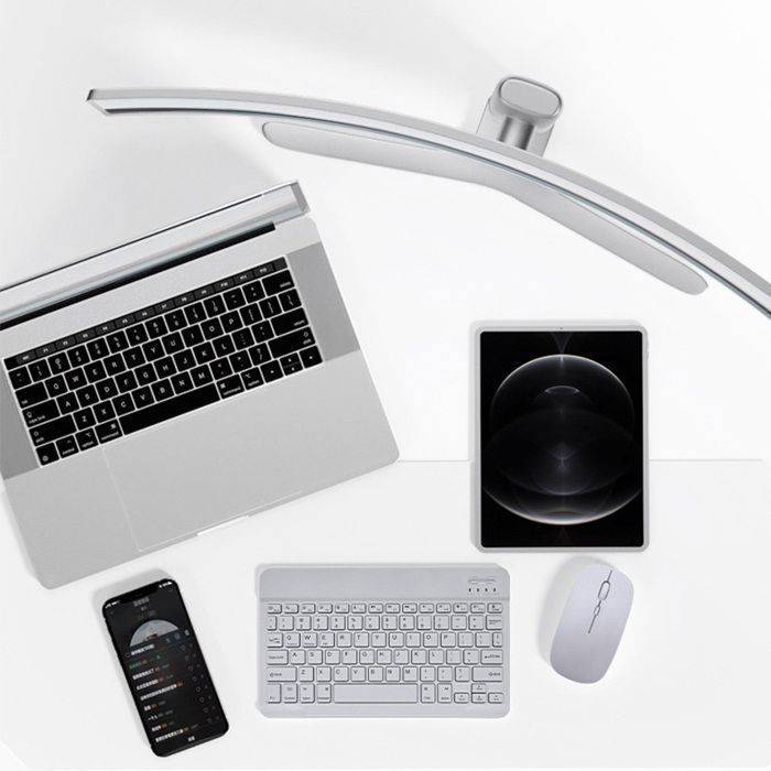 Ensemble Clavier Souris Bluetooth Sans Fil - Ultra Fin et Portable - Noir - Ergonomique - Compatible Téléphone Tablette PC Portable