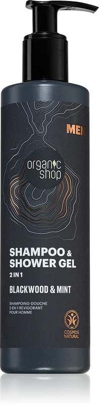 Organic Shop Men Blackwood & Mint 2-у-1 шампон и гел за туширање за мушкарце