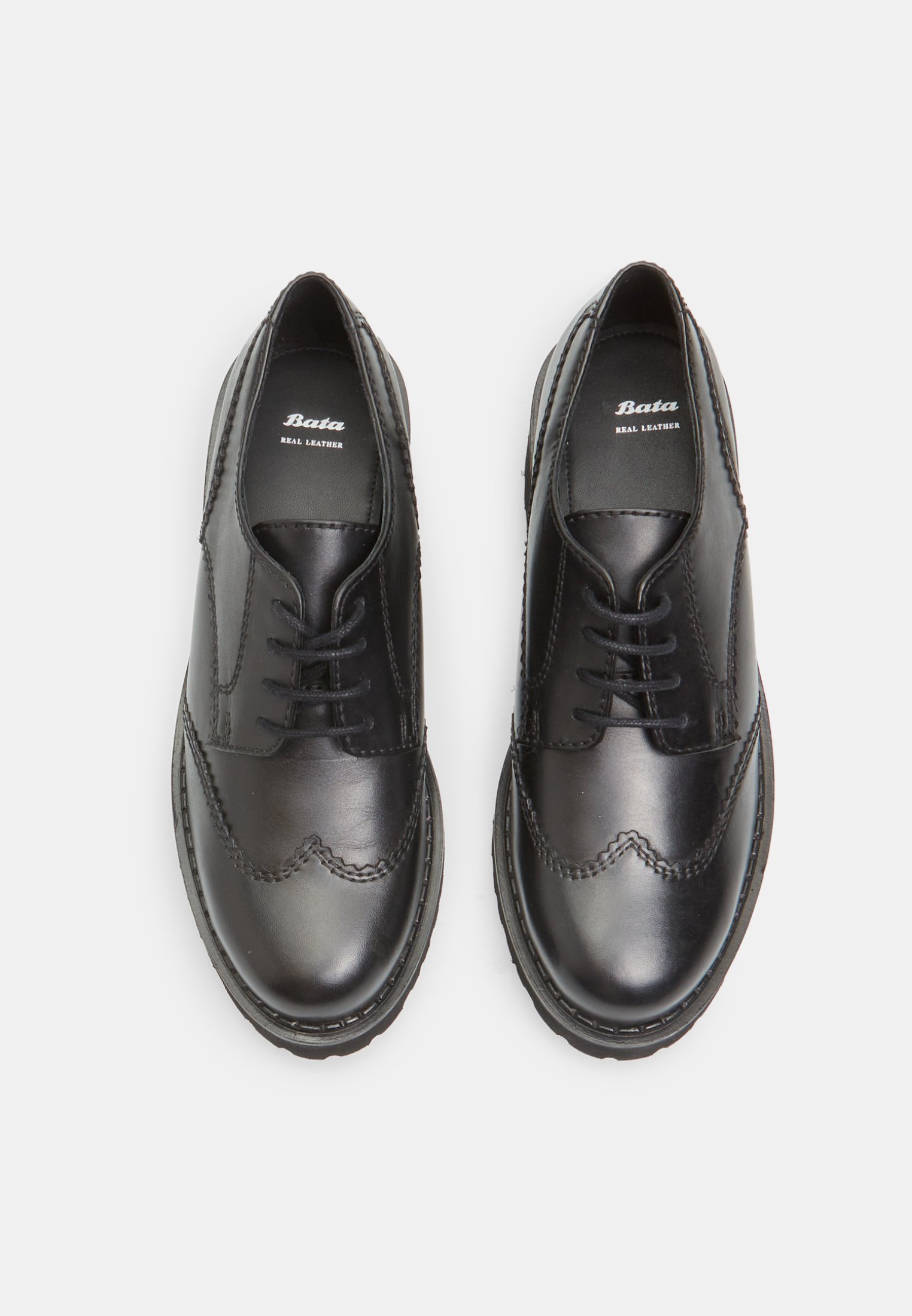 Bata veterschoenen met hakken - nero