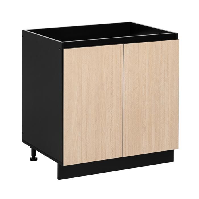 Cuisine complète - DECONATION - Roma - Beige - 6 meubles - Système de fermeture amortie