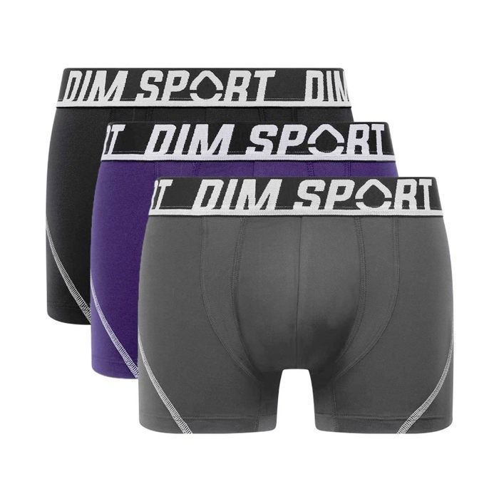 Pacote com 3 cuecas boxer esportivas de microfibra