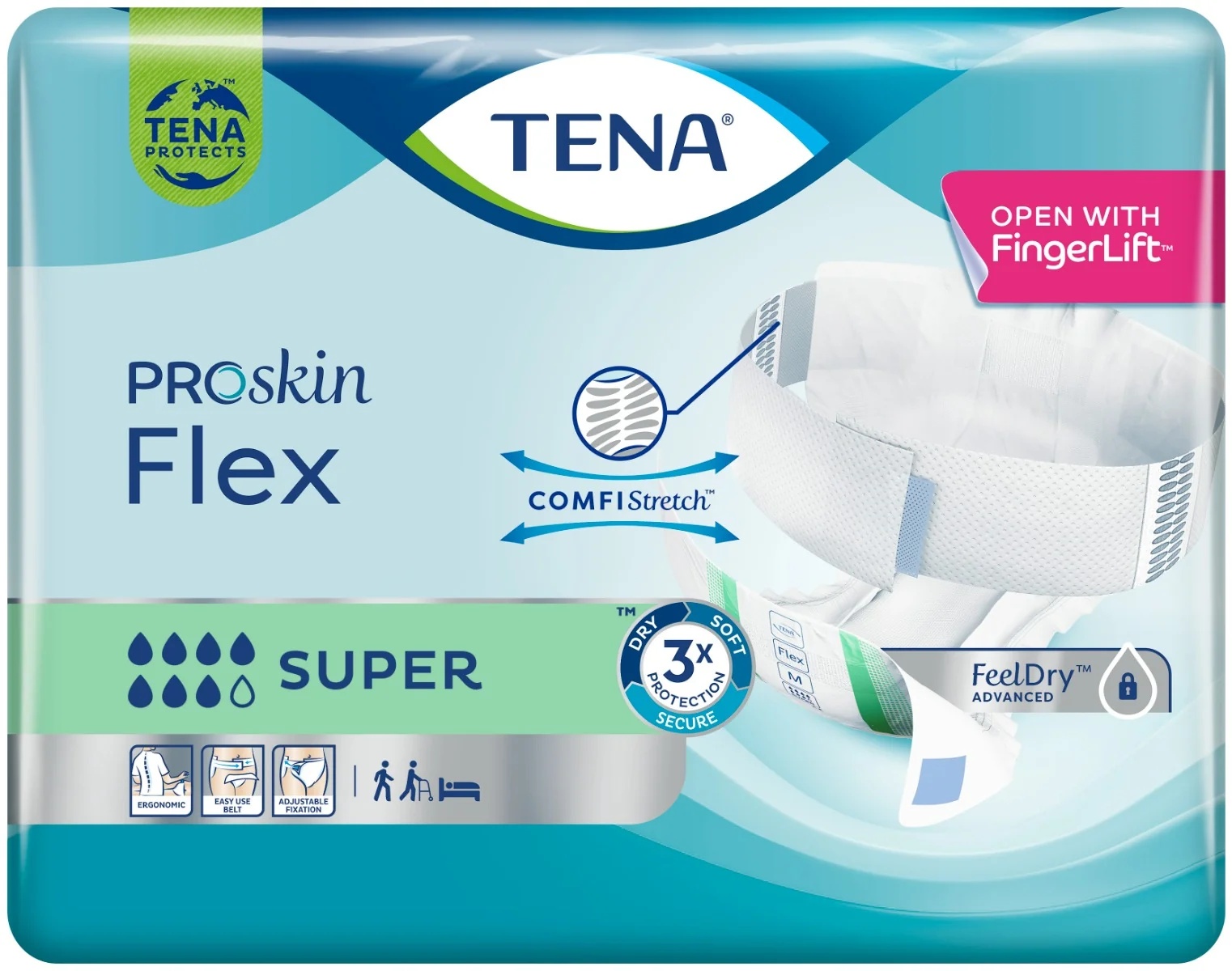 Compresas absorbentes TENA Tena Flex Super S, 30 unidades