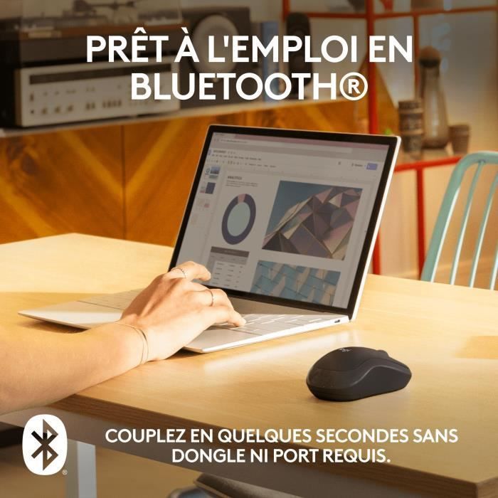 Ratón inalámbrico Logitech M240 Silent - Grafito