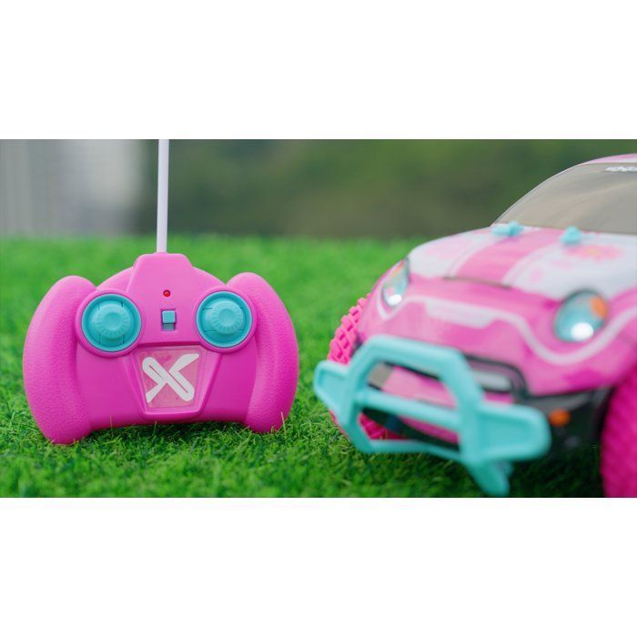 Voiture radiocommandée - EXOST - Pixie II - Echelle 1/12 - 27 MHz - Tout-terrain - Batterie rechargeable - Rose - Dès 5 ans