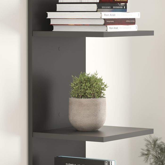 Estantería de pared Surahammar de 180 x 35 x 32 cm, color negro.