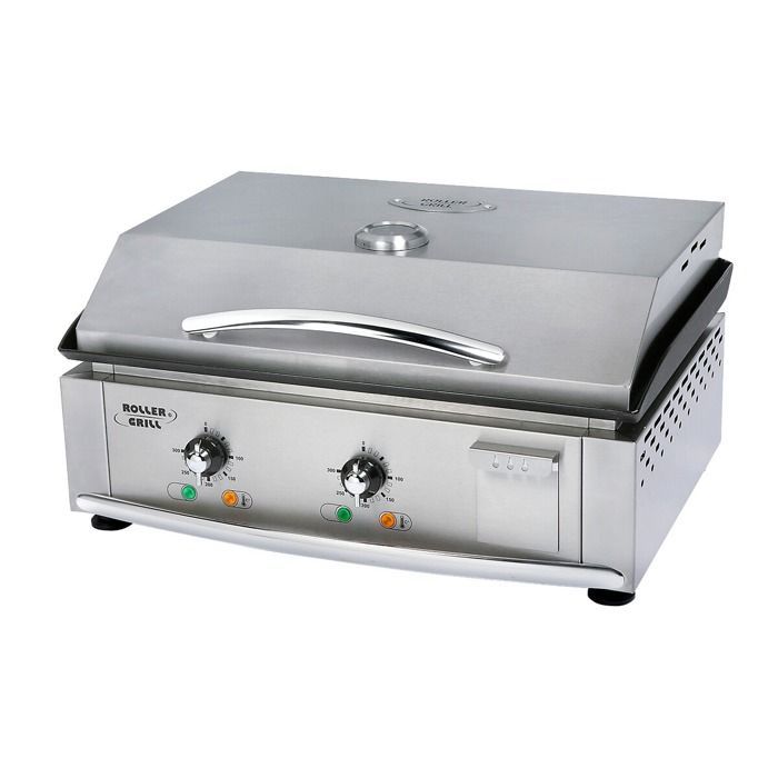 Elektrische Grillplatte – Rollengrill – PCE 6000 – Emaillierter Stahl – Tropfschale/Fettauffangbehälter – Metall