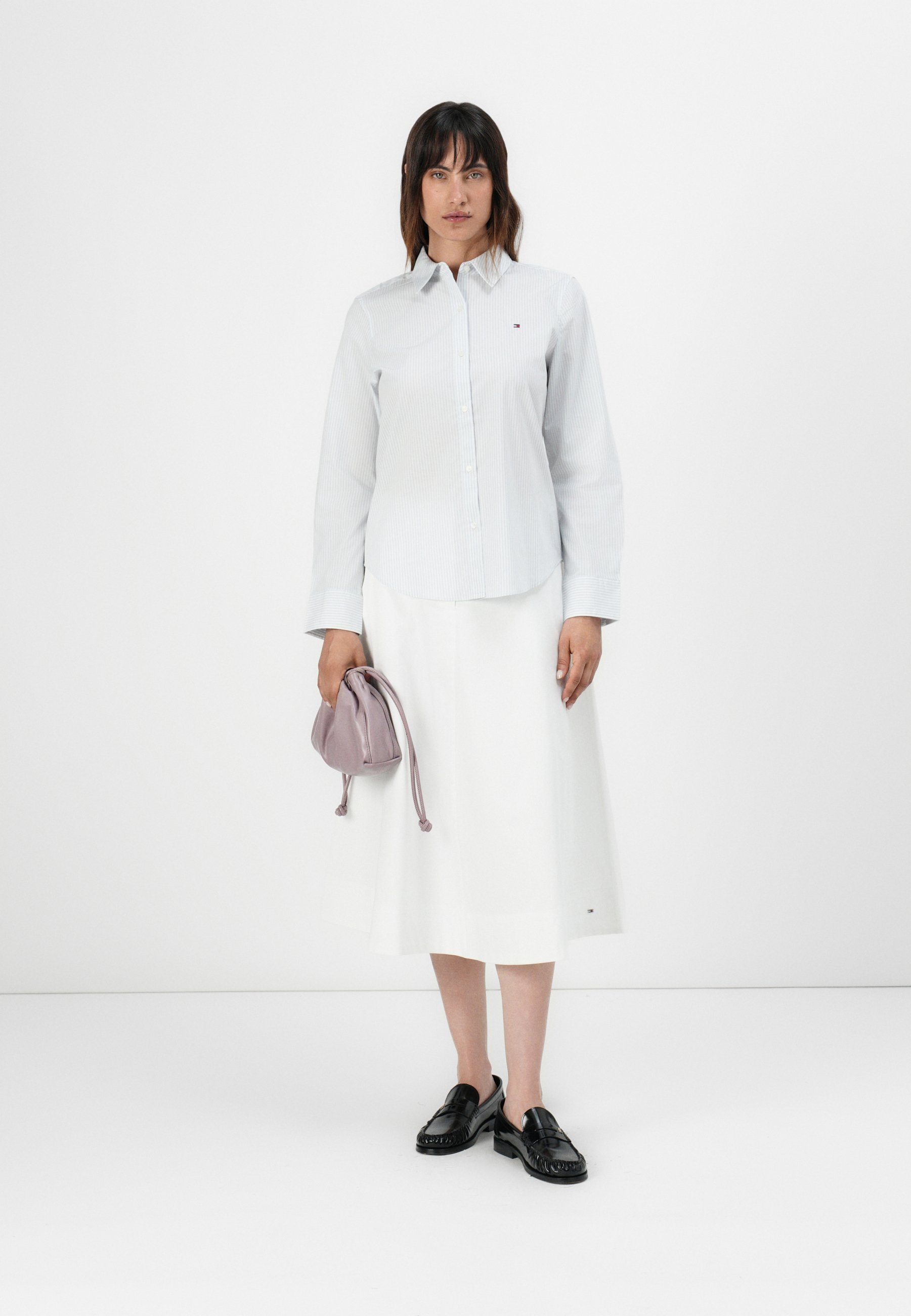 Tommy Hilfiger REGULAR - Bluse mit Knopfleiste - klassisches Ithaka/Breezy Blue