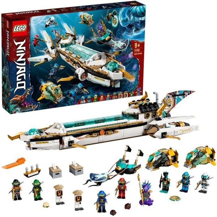 LEGO® 71756 NINJAGO® Hydro Bounty – Submarine with Kai and Nya Minifigures, Ninja Toy for Children Ages 9 and Up