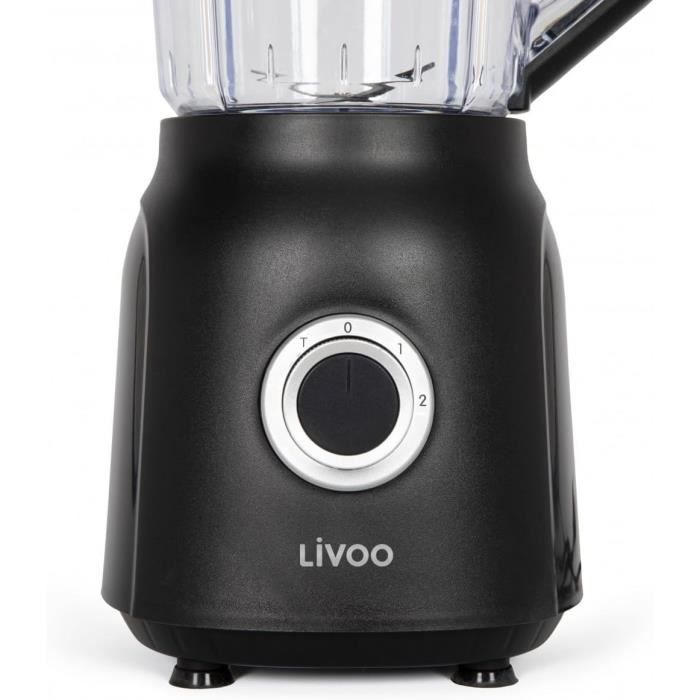 Blender - LIVOO - 1,5 L - 600 W - 22.000 o/min - 2 hastigheder - Sort