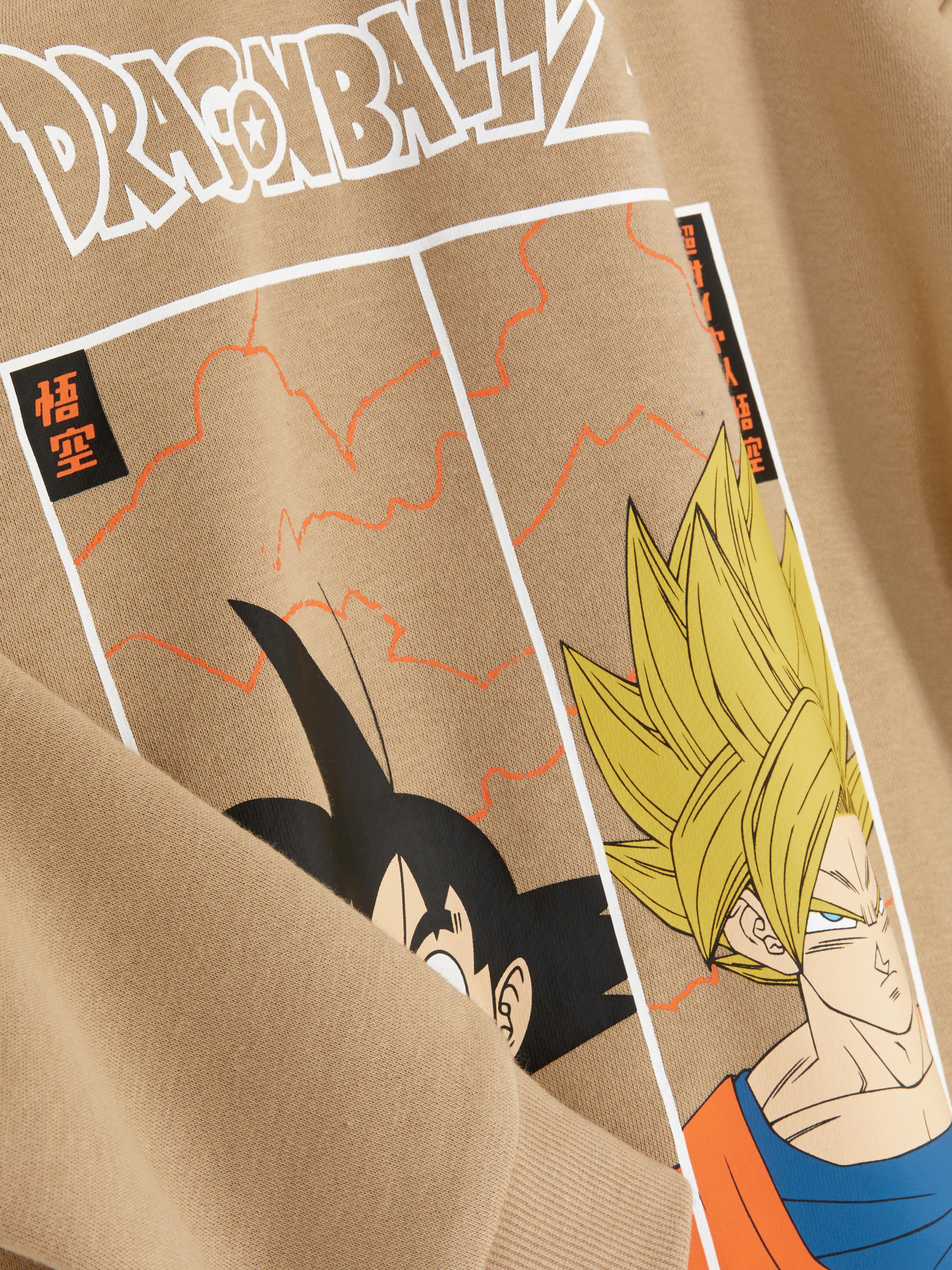 Hanorac cu glugă Dragon Ball Z Goku Un hanorac cu manșete striate și imprimeu Dragon Ball Z