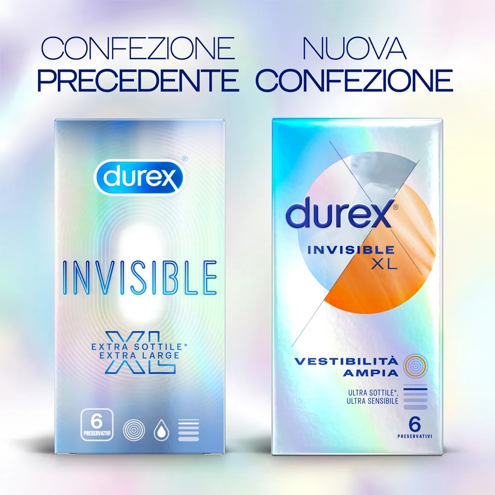 DUREX kondoomid Durex Invisible XL Extra Thin Extra Large 6 tk suurema tundlikkuse tagamiseks