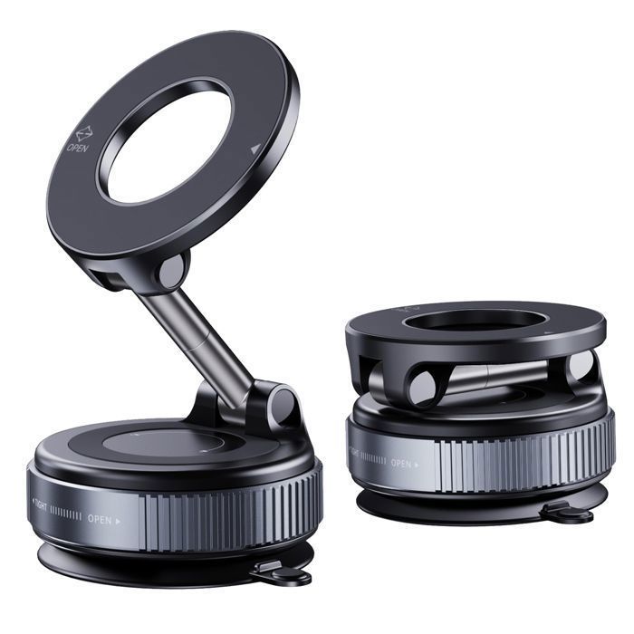 Suporte para celular veicular KINGCENTON 2025 - Magnético - Ventosa - Dobrável - Compatível com MagSafe