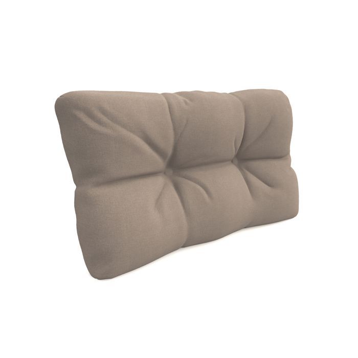 Cojín acolchado - POKAR - Respaldo 60x40 - 100% polipropileno - Interior/Exterior - Beige