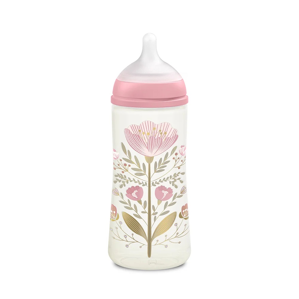 Mamadeira de silicone Suavinex rosa dourado 360 ml