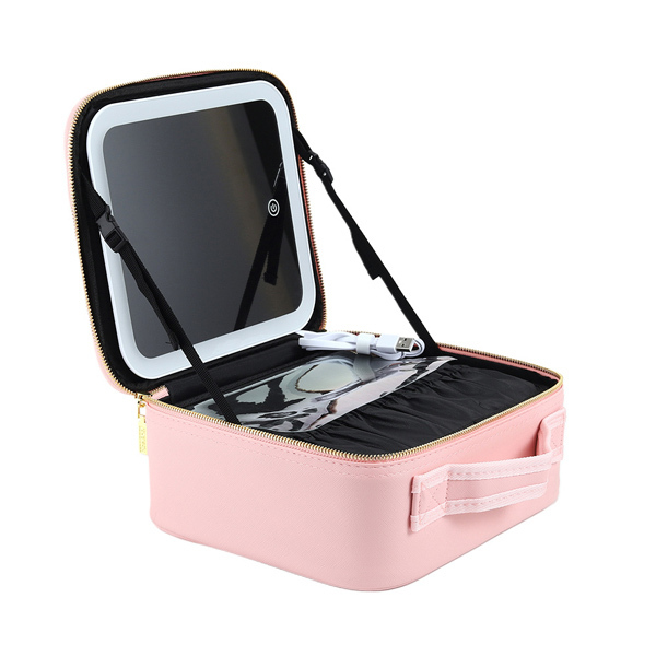 Neceser de viaje Livingandhome con espejo LED