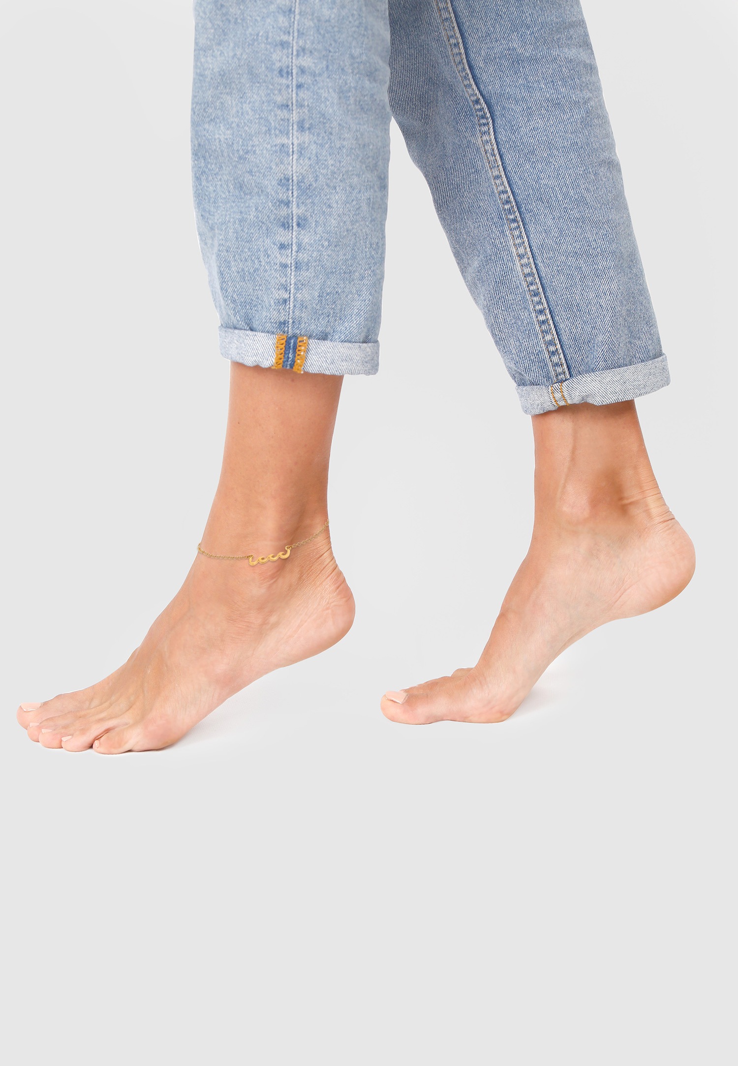 Elli Bijoux de pieds féminins vagues plage de mer été en 925/1000 argent massif