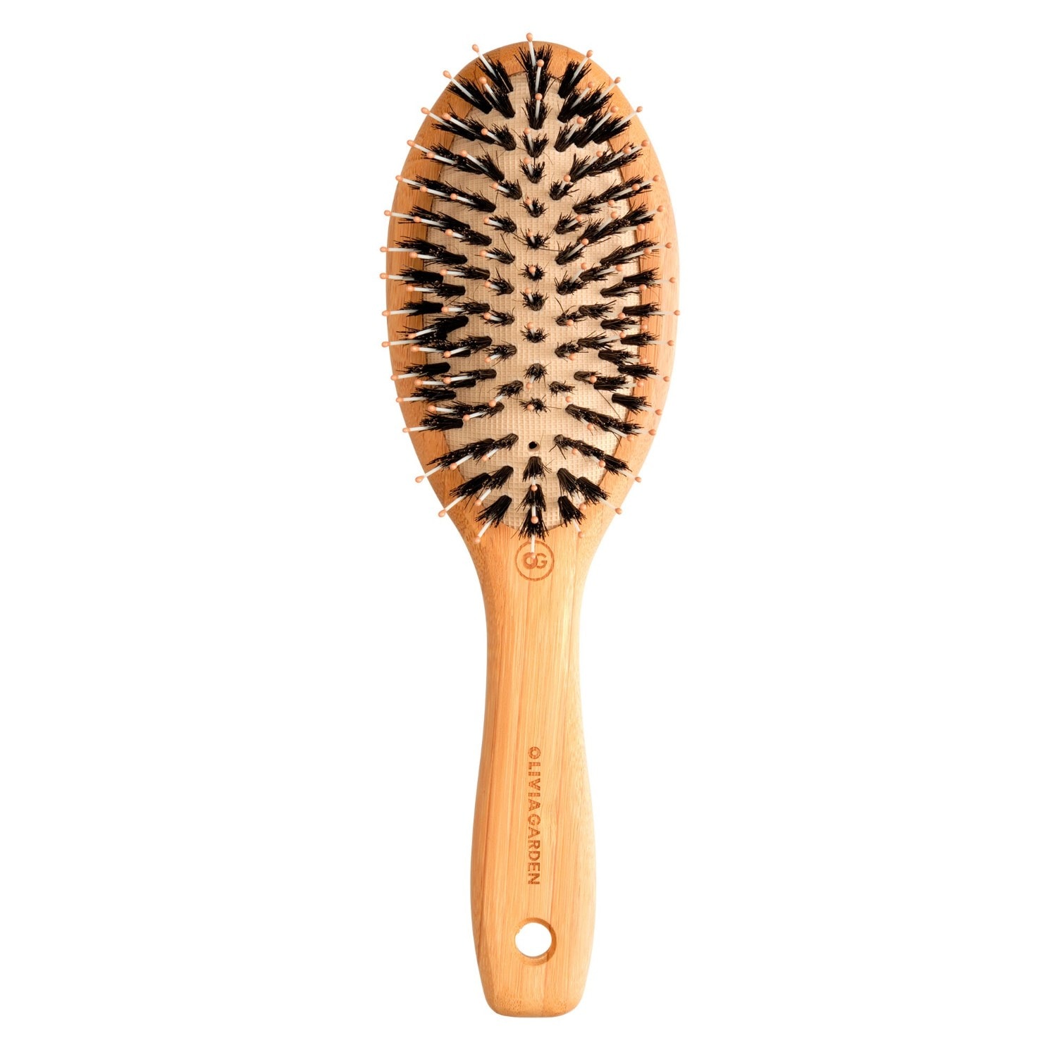 Olivia Garden flat og padlebørste BAMBOO TOUCH flokeutredningsbørste liten – 1 stk.
