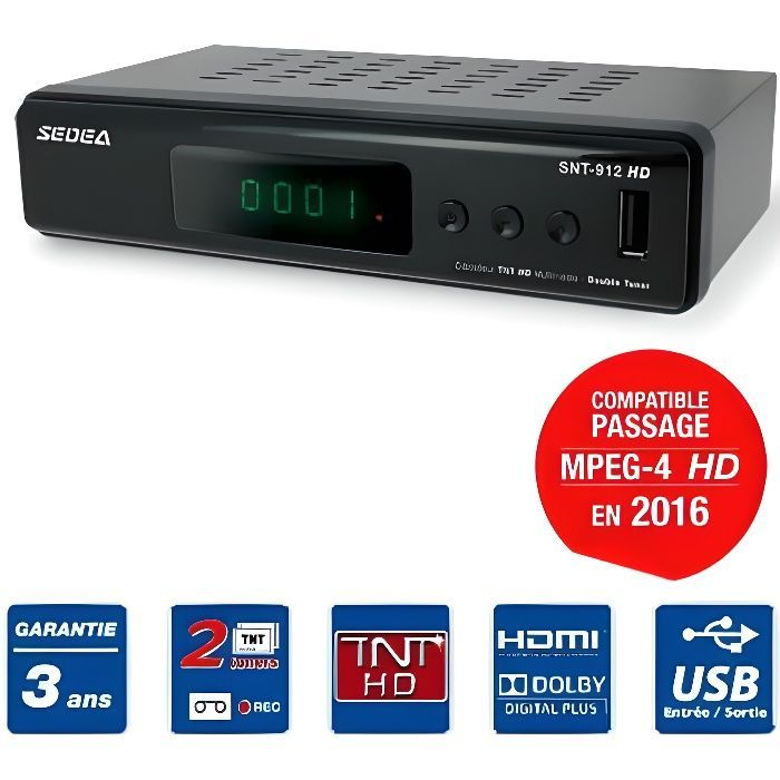 SEDEA HD Digitaler terrestrischer Receiver/Decoder - Dual-Tuner