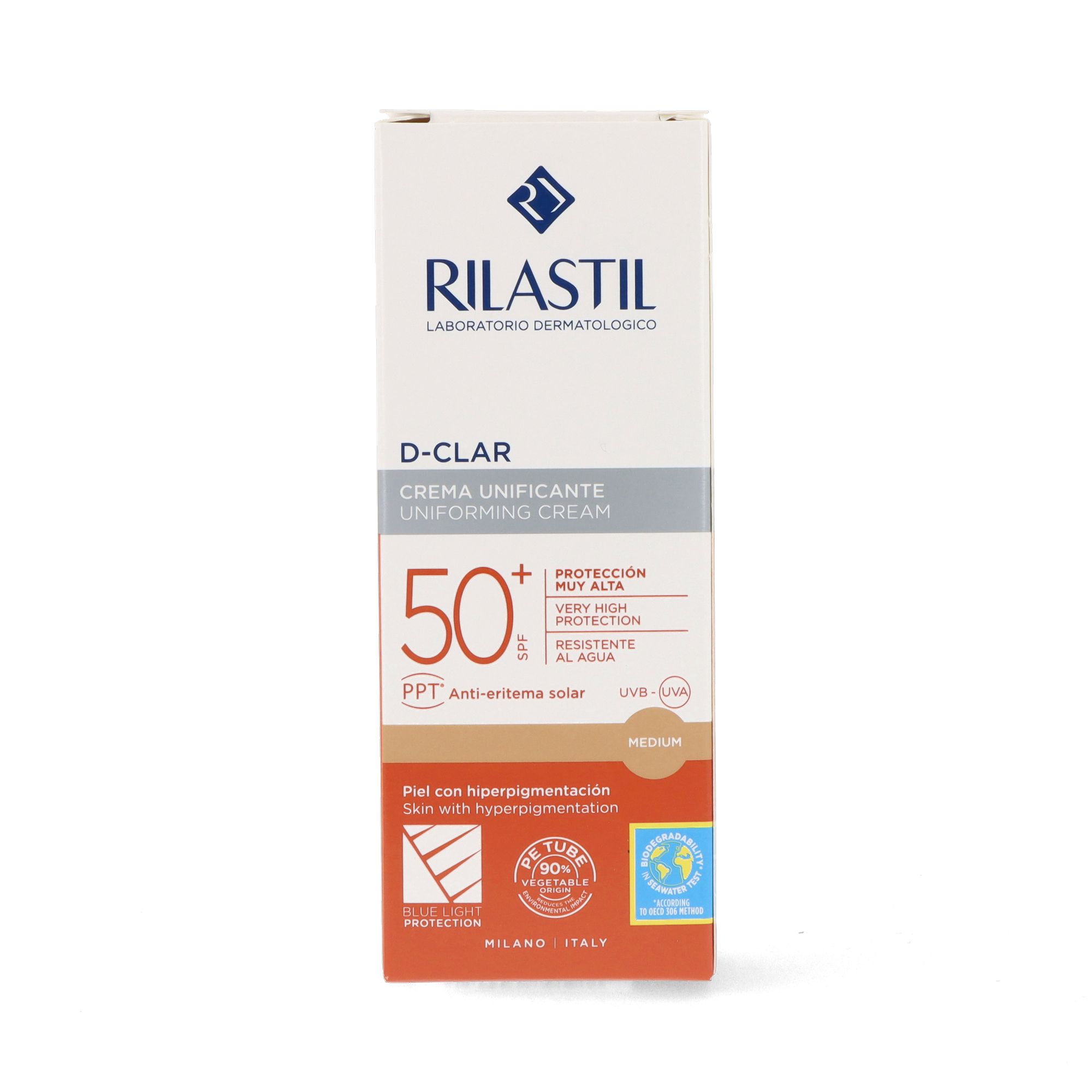 Sun System D-Clear stredne silný opaľovací krém proti tmavým škvrnám SPF 50 Ochrana pred slnkom z lekárne