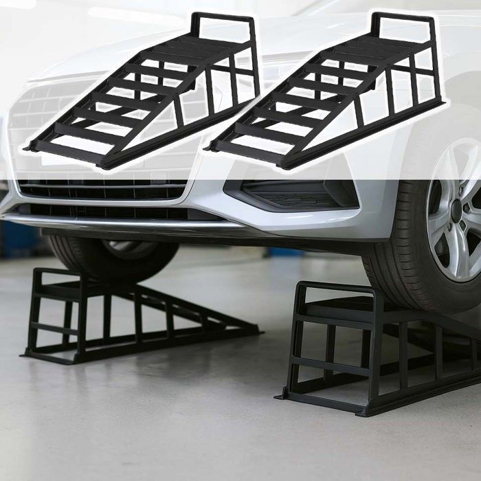 Juego de 2 rampas de carga Wiltec – 915 x 350 x 275 mm – hasta 2 t por par – Acero – Carril de acceso para vehículos