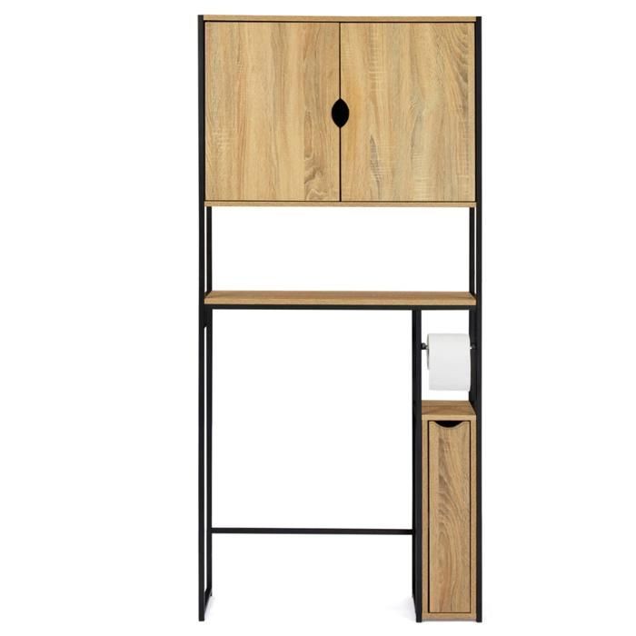 IDMARKET 3-in-1 Bathroom Vanity Unit with Storage Cabinets, DETROIT Industrial Design