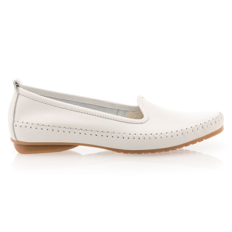 Mocasines/zapatos náuticos blancos para mujer
