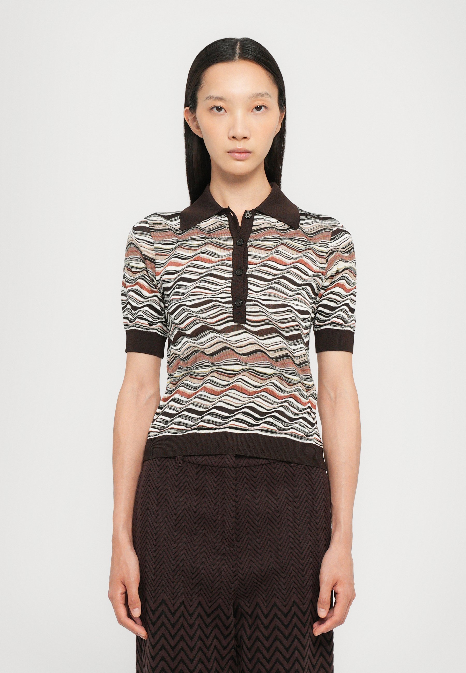 Missoni Polo shirt met korte mouwen - beige/bruin