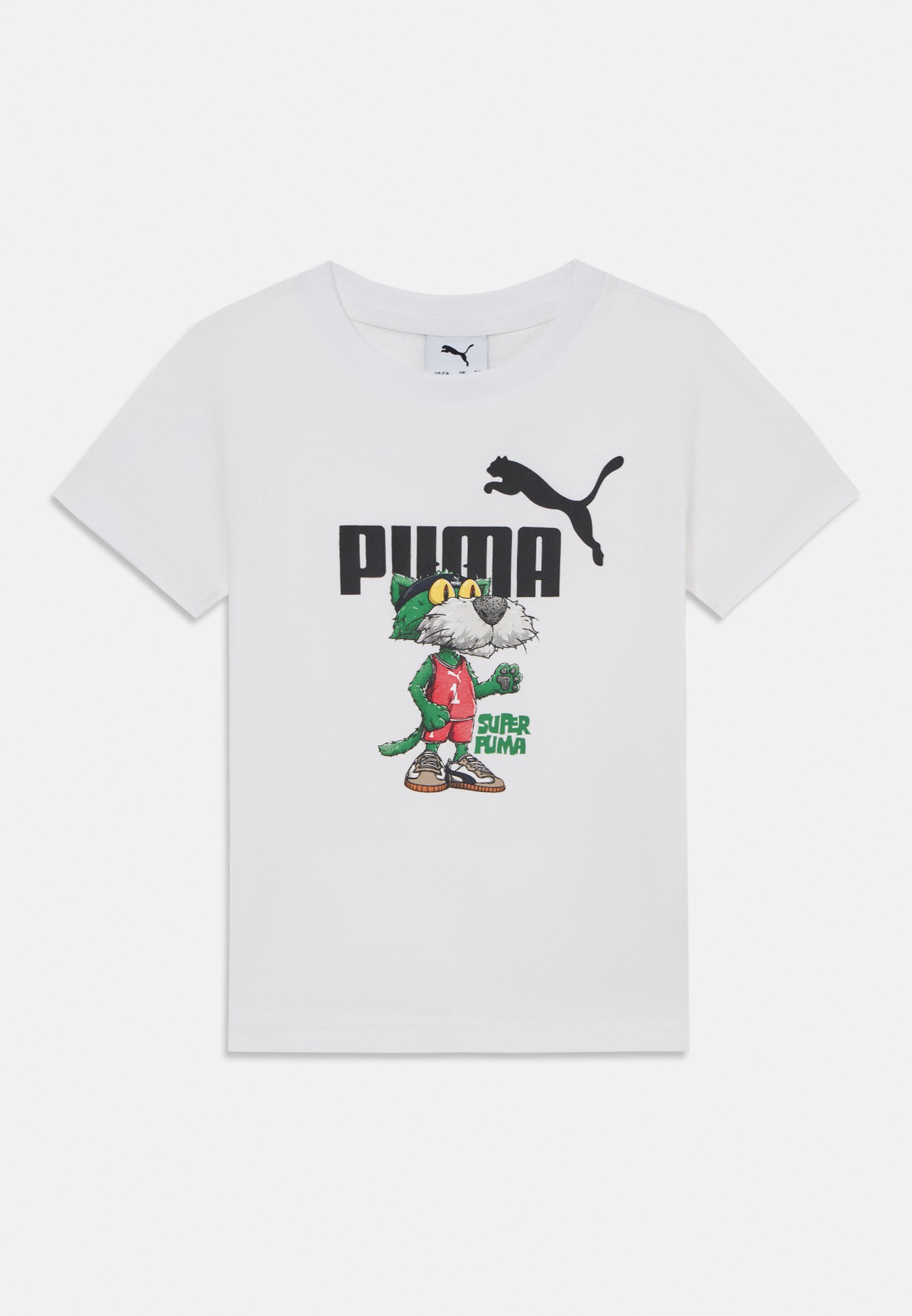 Puma SUPER GRAPHIC TEE - T-shirt met print - wit