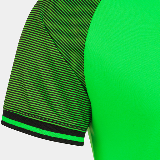 Joma Essential Ii Short Sleeve Polo Green Fluor Black