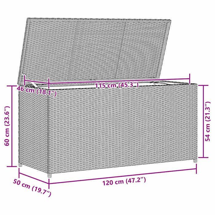 vidaXL Caisse de Stockage de Jardin Poly Rotin Noir Banc Boîte de Rangement 42498