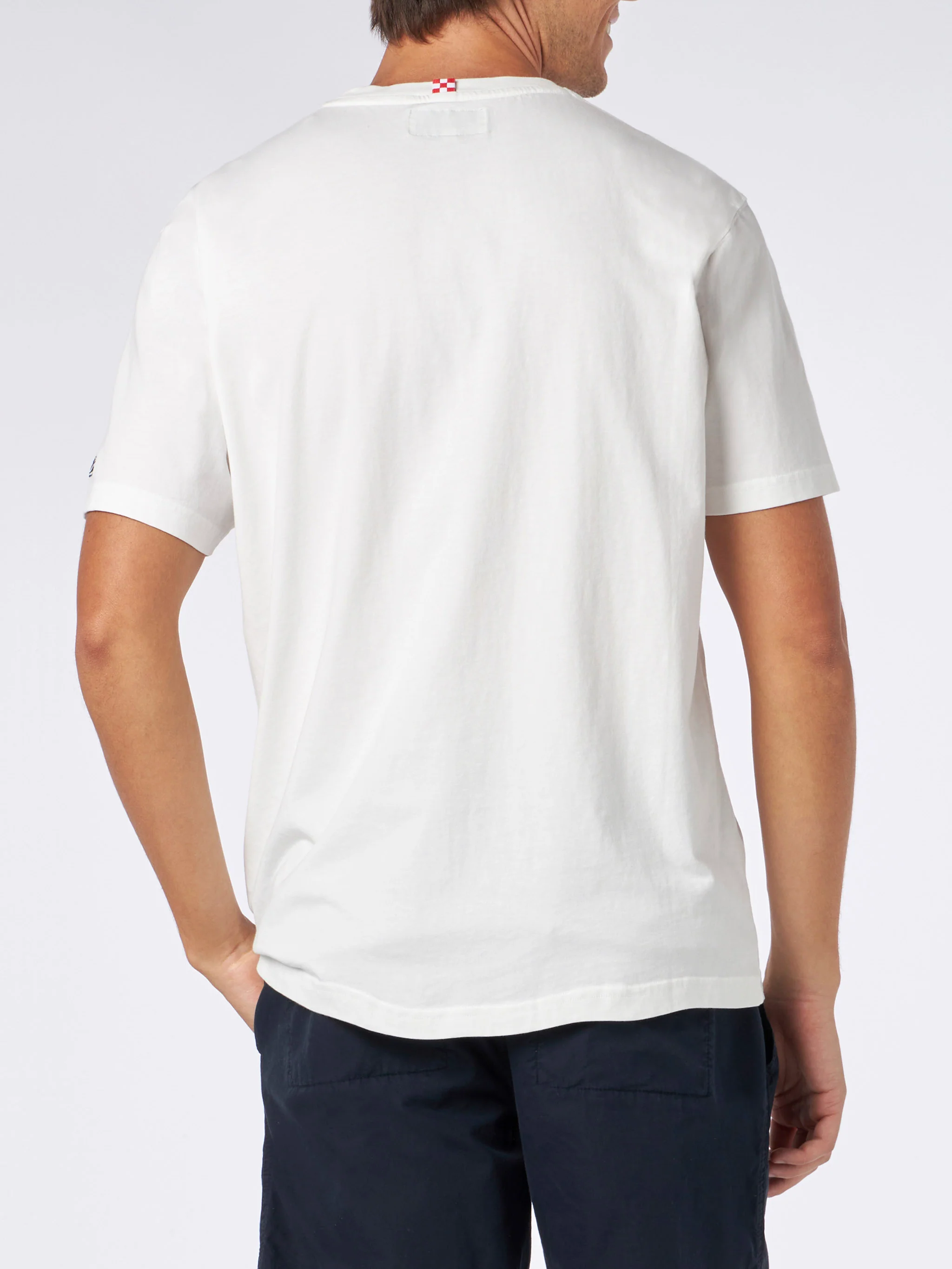 T-shirt van zwaar katoen voor heren met opdruk van de St. Barth Padel Club.