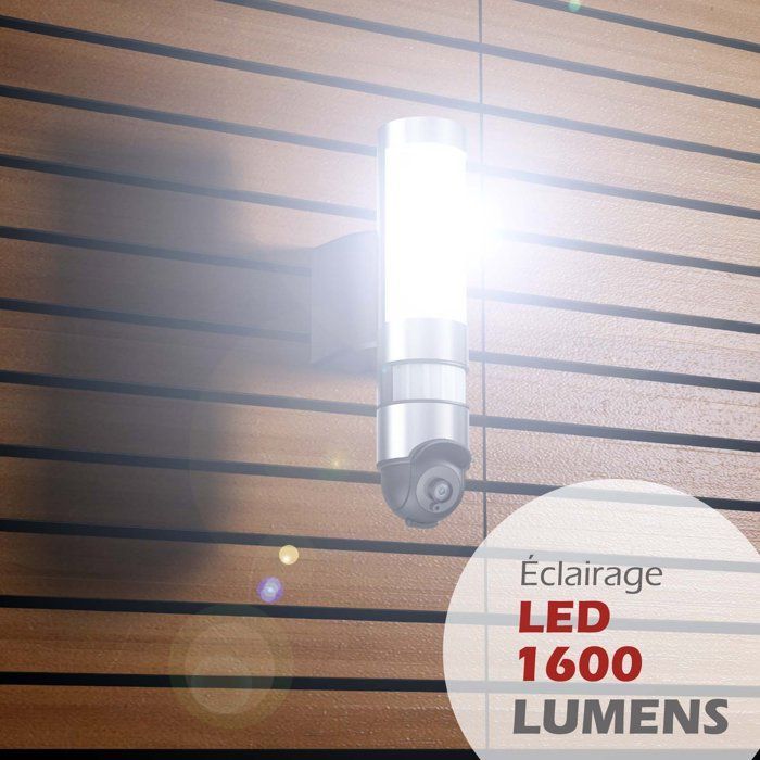 Telecamera da esterno - KYF - Connessione Wi-Fi - Rotante - Cablata - 220V - Illuminazione LED da 1600 lumen