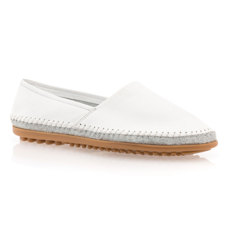 Weiße Damen-Loafer/Bootsschuhe