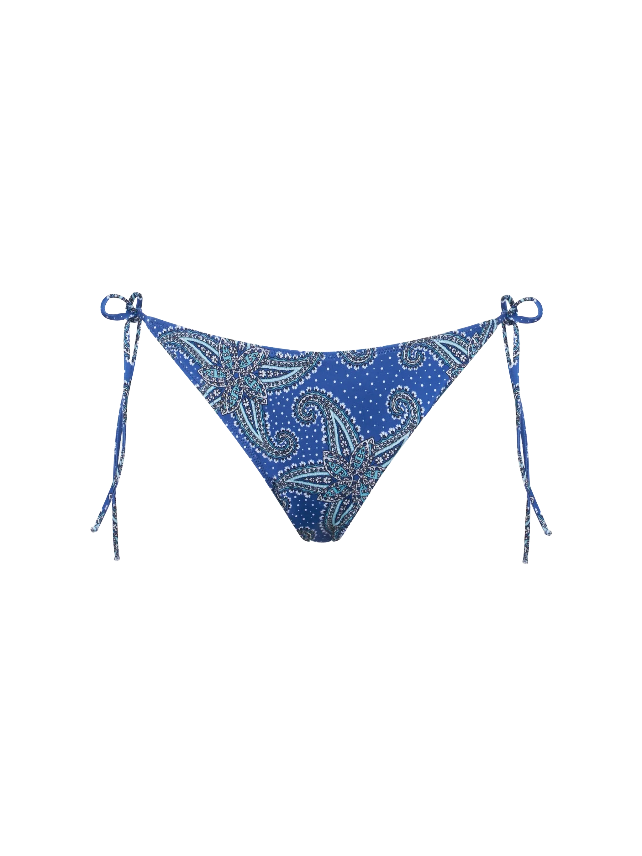 Braguita de baño azul para mujer con estampado de cachemir.