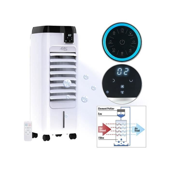 6L / 120W Verdampingsluchtkoeler LW-500 - SICHLER HAUSHALTSGERATE - Draagbaar - Wit