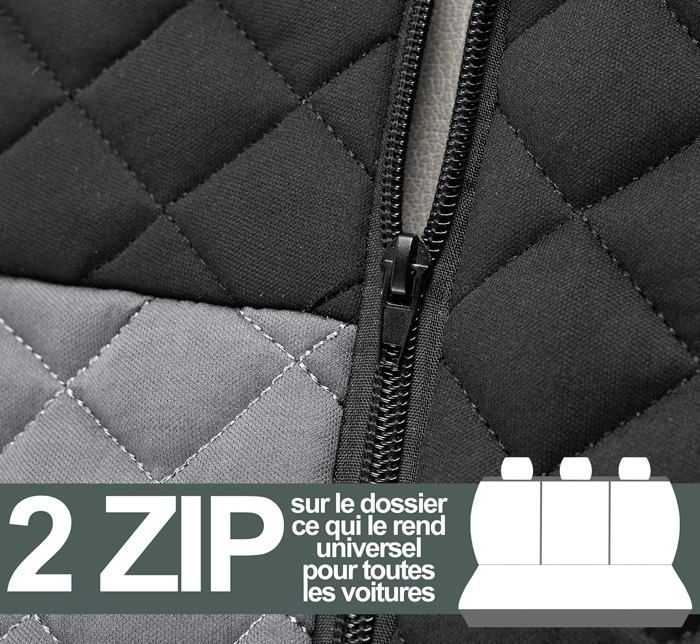 Rebeca Shop - Universal front and rear car seat covers, polyester, model A20, White/Black