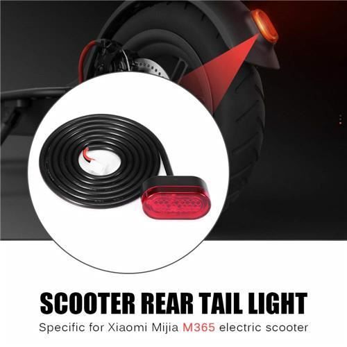 Luz trasera para XIAOMI Mijia M365 - Pieza de repuesto para patinete eléctrico - Negra