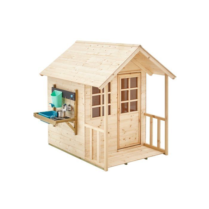 Kinderspielhaus-Chalet + Außenküche PRAIRIE aus FSC®-zertifiziertem Holz