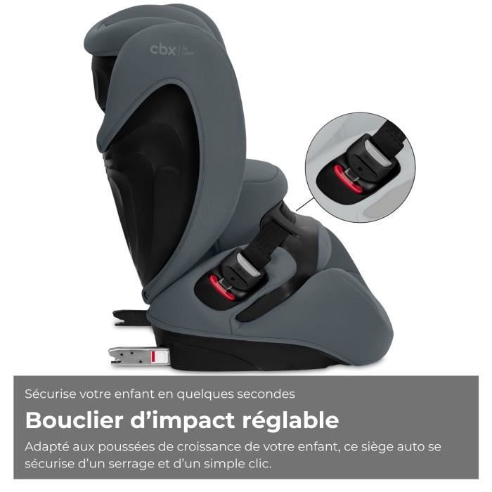 Seggiolino auto Cybex Pallas B i-Size CBX - da 76 a 150 cm - da 9 a 50 kg - da 15 mesi a 12 anni - Grigio ciottolo Grigio scuro