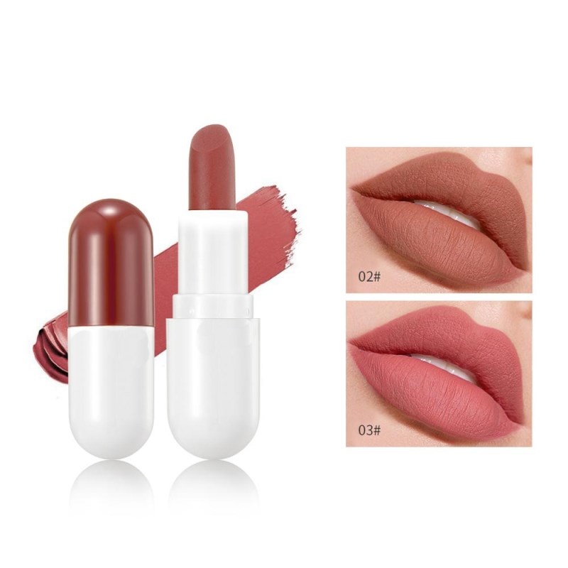 Lápiz labial, maquillaje en miniatura, labial color melocotón, larga duración, aterciopelado, resistente al agua, tinte labial, cosméticos, labial mate.