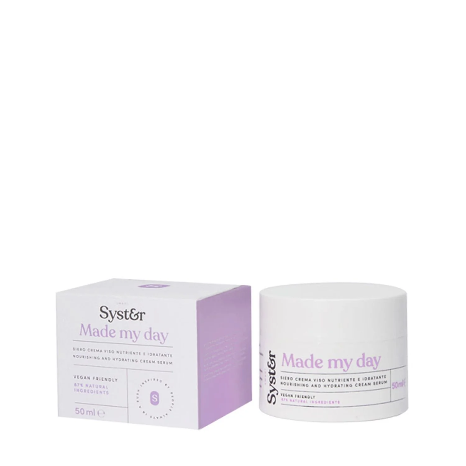 Syster Smart Made My Day - Tratt.viso 24 ore nutriente, Siero viso nutriente, Tratt.viso 24 ore idratante, Siero viso idratante