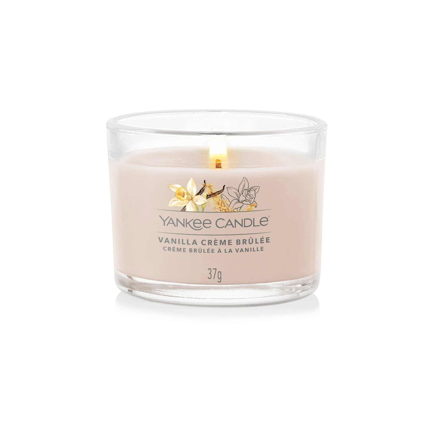 Filled Votive Candles Vanilla Crème Brûlée - Candela Profumata